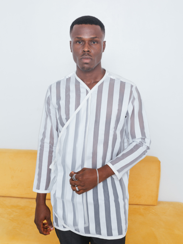 iKE translucent wrap shirt